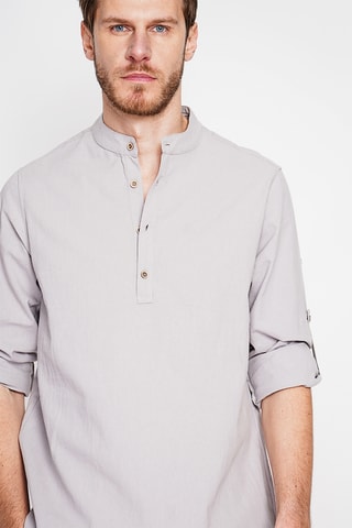 Camisa de lino - Gris