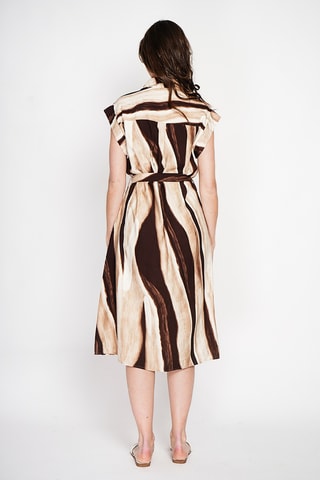 Vestido camisero de lino - Beige