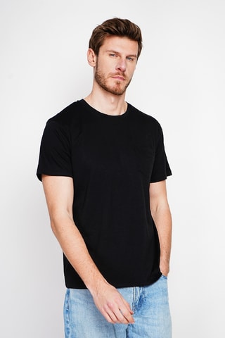Camiseta de lino - Negro