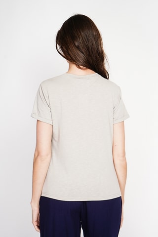 Camiseta de lino - Beige