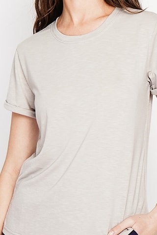 Camiseta de lino - Beige