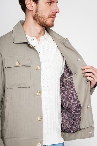 Chaqueta de lino - Caqui