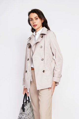 Gabardina - Marrón y beige