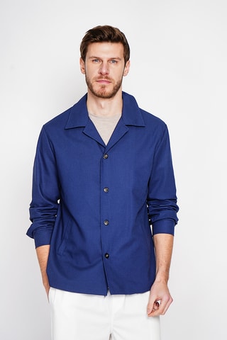 Chaqueta de lino - Azul marino