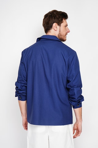 Chaqueta de lino - Azul marino