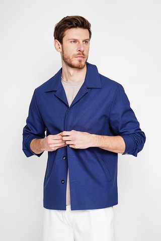 Chaqueta de lino - Azul marino