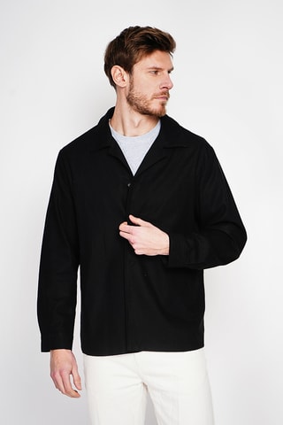 Chaqueta de lino - Negro