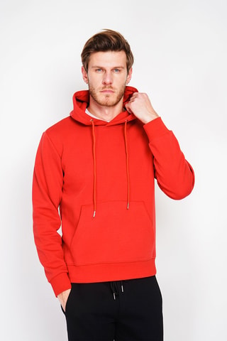 Sudadera con capucha - Rojo