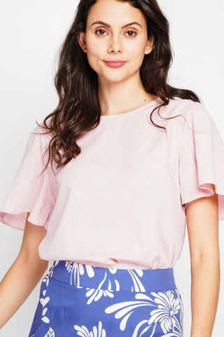 Top de lino - Rosa