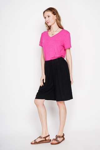 Camiseta de lino - Fucsia
