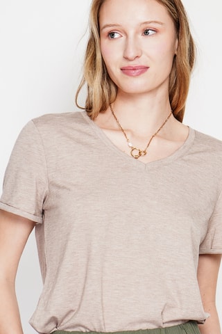 Camiseta de lino - Beige