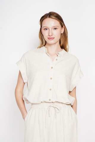 Camisa de lino - Beige