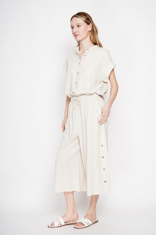 Camisa de lino - Beige