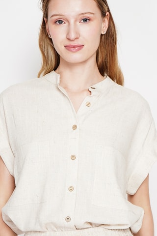 Camisa de lino - Beige