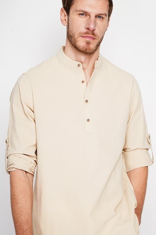 Camisa de lino - Beige