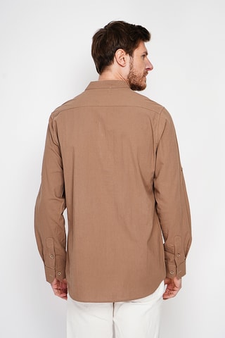 Camisa de lino - Marrón