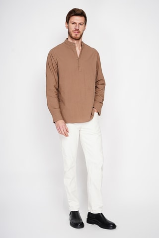 Camisa de lino - Marrón