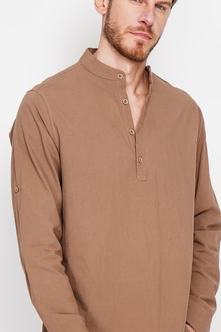Camisa de lino - Marrón