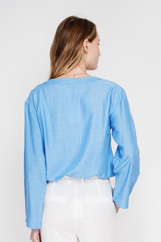 Blusa de lino - Azul
