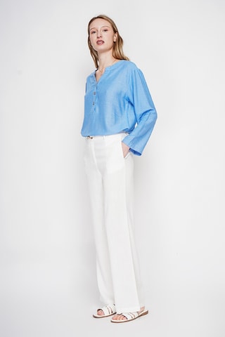 Blusa de lino - Azul