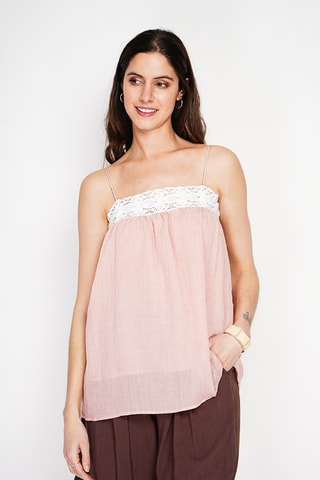 Top de lino - Rosa