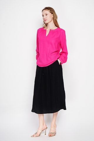 Blusa de lino - Fucsia