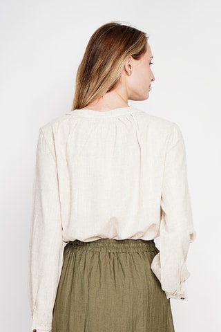 Blusa de lino - Beige