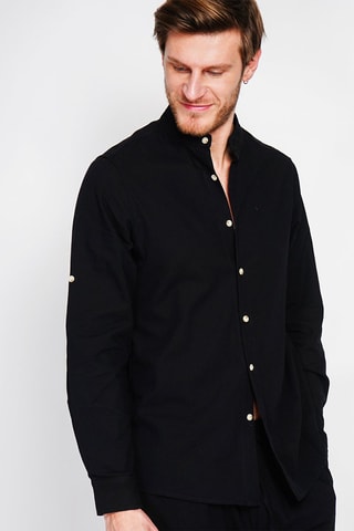 Camisa de lino - Negro