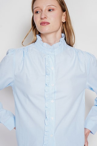 Camisa de lino - Celeste
