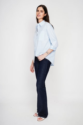 Camisa de lino - Celeste