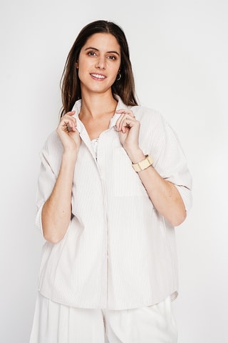 Camisa de lino - Beige