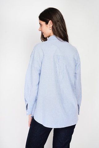 Chemisier en lin - Bleu marine