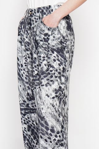 Pantalón wide leg de lino - Negro