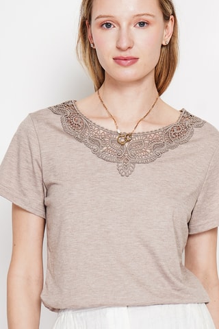 Camiseta de lino - Beige