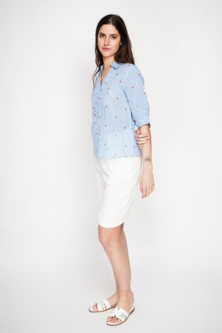 Blouse en lin - Bleu