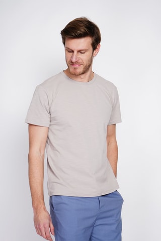 Camiseta de lino - Beige