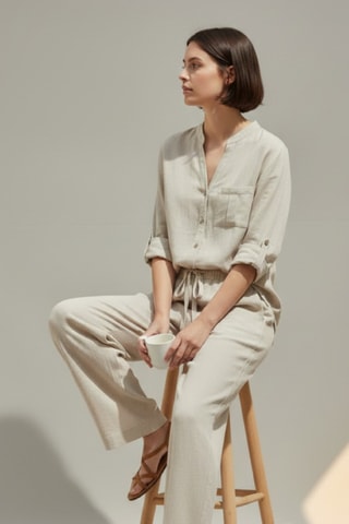 Chemisier en lin - Beige