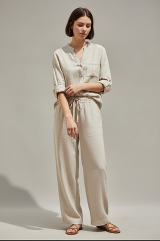 Chemisier en lin - Beige