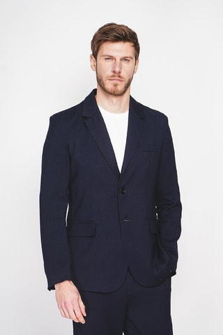 Chaqueta de lino - Azul marino
