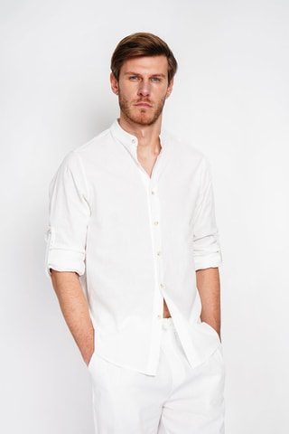Camisa de lino - Blanco