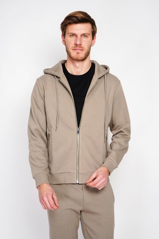 Sudadera con capucha - Caqui