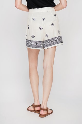Short de lino - Blanco
