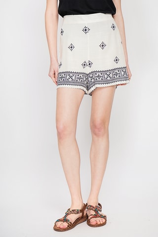 Short de lino - Blanco