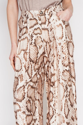 Pantalon wide legs en lin - Beige