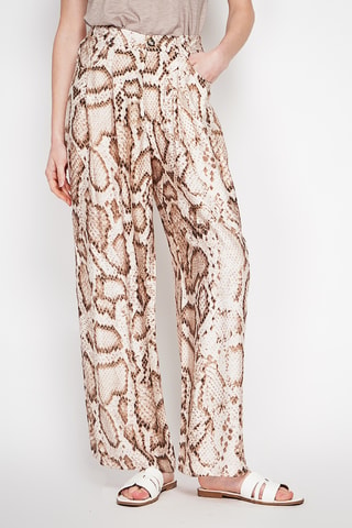 Pantalon wide legs en lin - Beige