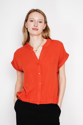 Chemisier en lin - Orange