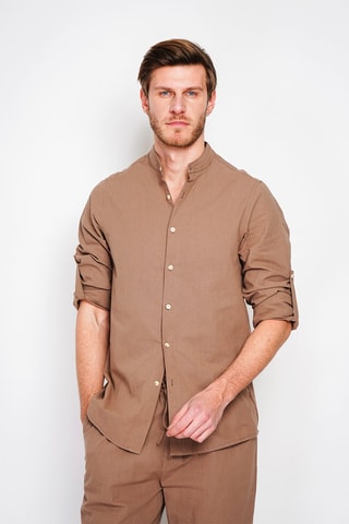Camisa de lino - Marrón