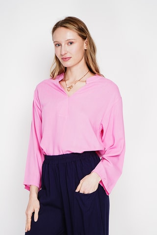 Blouse en lin - Fuchsia
