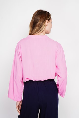 Blouse en lin - Fuchsia