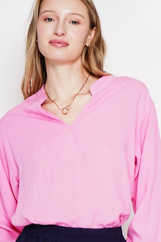 Blouse en lin - Fuchsia
